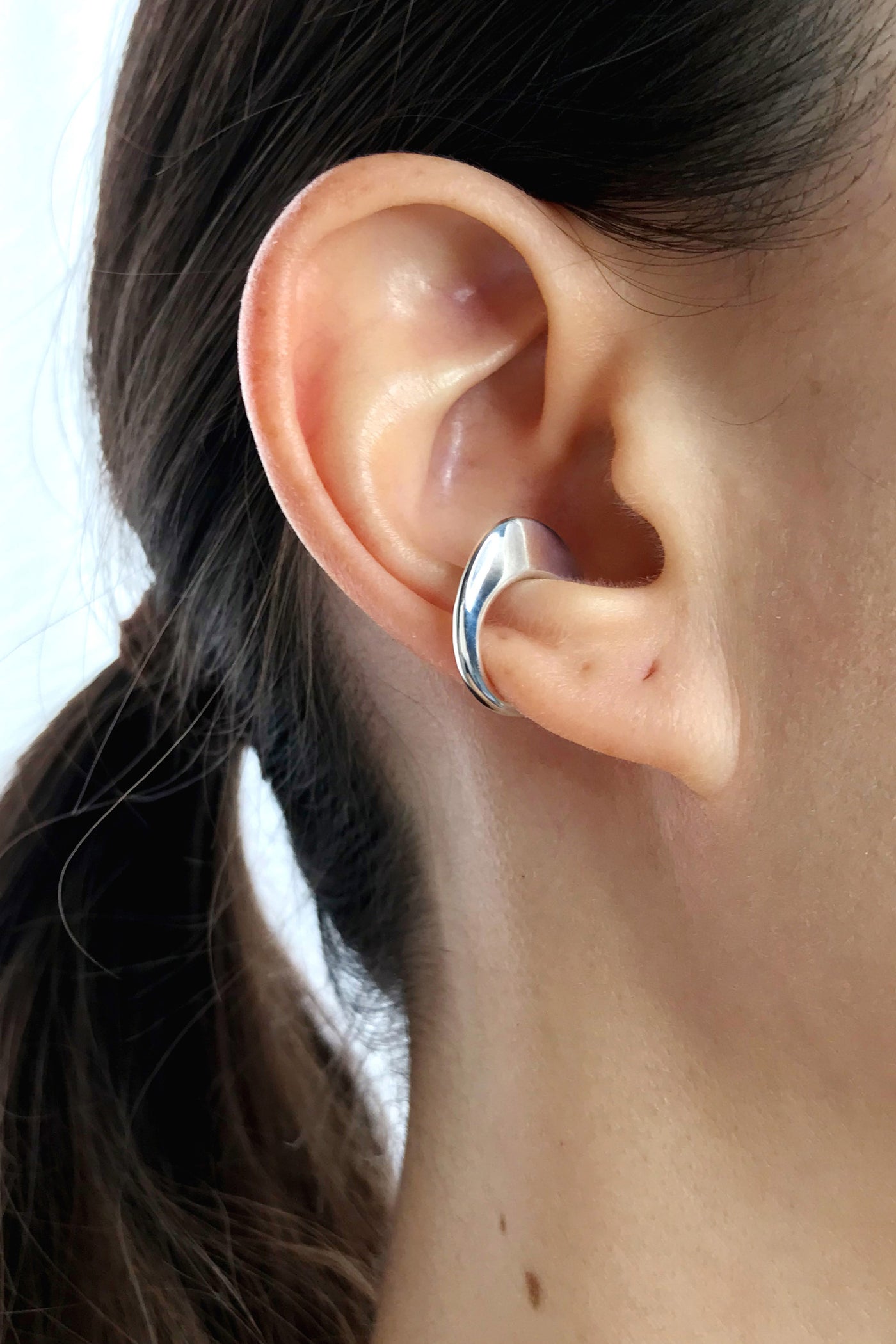 Maresse Moon Slice Ear Cuff Wearing Close Up