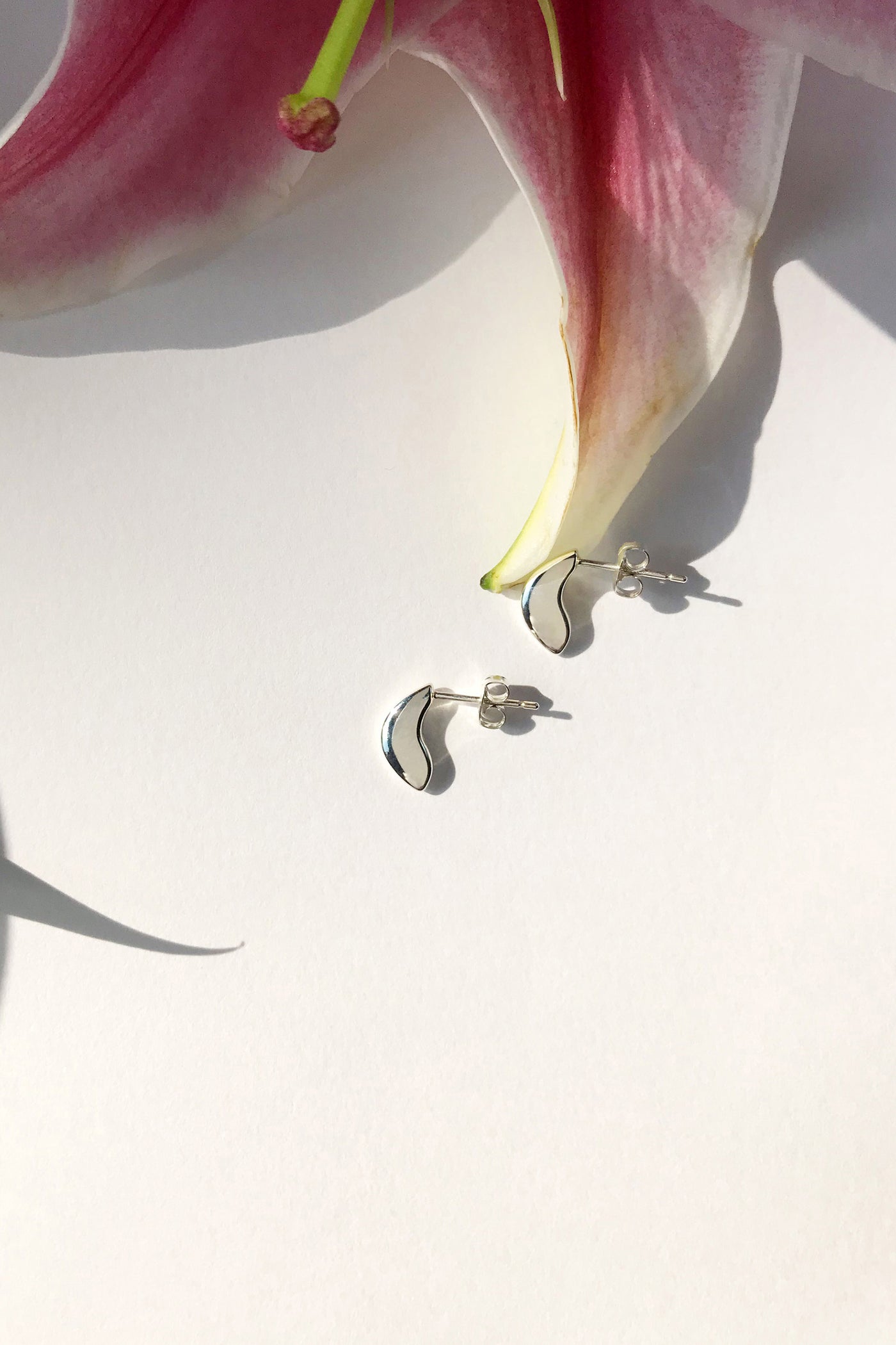 Maresse Moon Slice Earrings Small Flowers