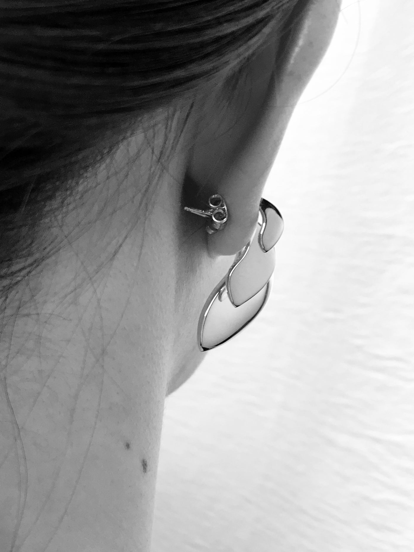 Maresse All Moon Slice Earrings Medium Sterling Silver