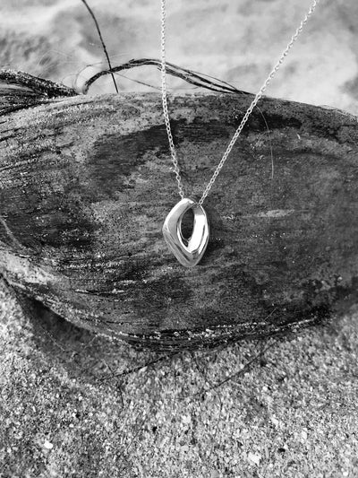Maresse Found Necklace Sterling Silver beach background