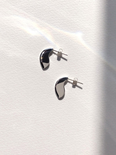 Maresse Moon Slice Earrings Medium Sterling Silver