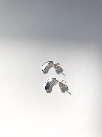 Maresse Moon Slice Earrings Small Sterling Silver side view
