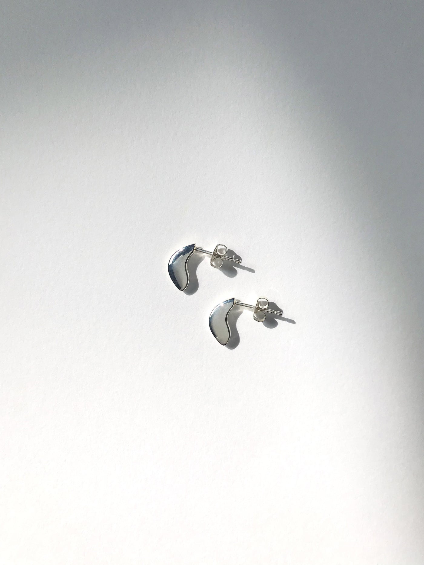 Maresse Moon Slice Earrings Small Sterling Silver