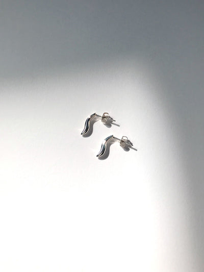 Maresse Wave Earrings Small Sterling Silver